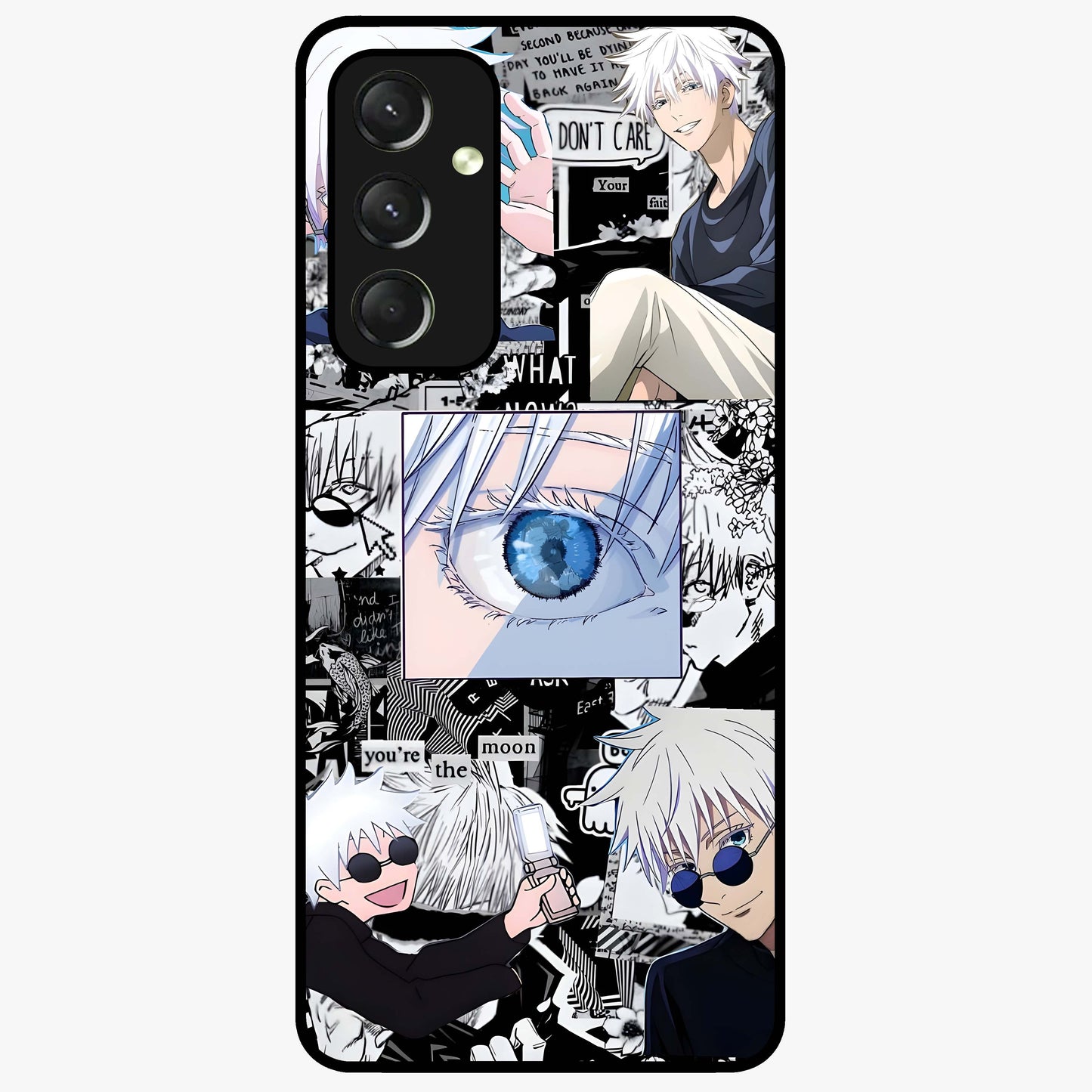 Infinity Sorcerer Chaos Glass Case showing flat back view with mystical sorcerer themed artwork and glossy glass finish.