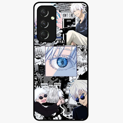 Infinity Sorcerer Chaos Glass Case showing flat back view with mystical sorcerer themed artwork and glossy glass finish.
