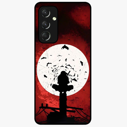 Itachi Limited Edition Naruto Anime Glass Case showing flat back view with iconic anime character artwork and glossy glass finish.