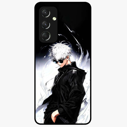 Limitless Shadow King Glass Case showing flat back view with powerful shadow warrior artwork and glossy glass finish.
