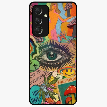 Mystic Eye Wonderland Glass Case showing flat back view with mystical eye themed artwork and glossy glass finish.