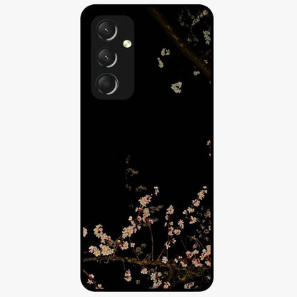 Petal Moon Light With Custom Name Glass Case showing flat back view with floral moonlight artwork and personalized name design.