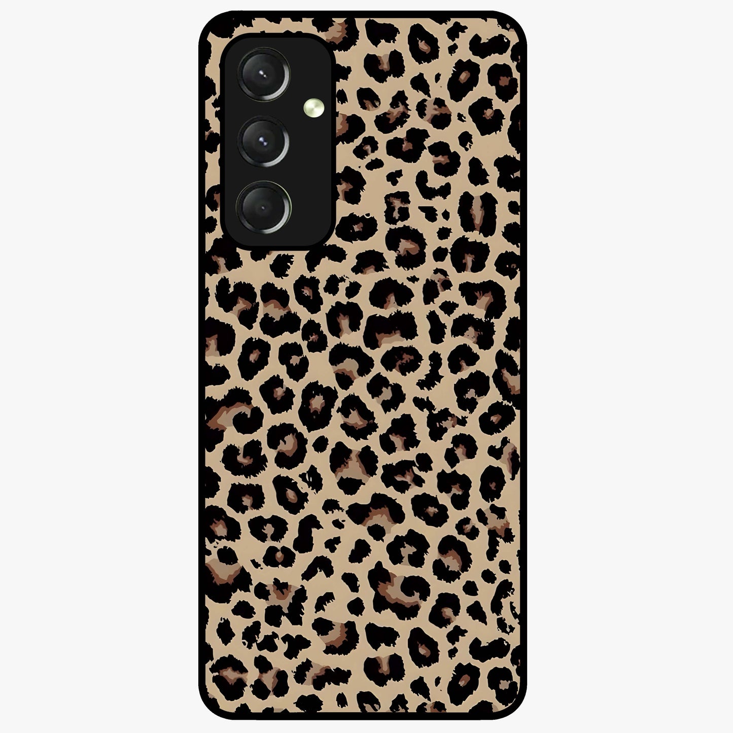 Savage Chic Pattern Glass Case showing flat back view with stylish patterned artwork and glossy glass finish.