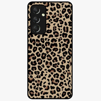 Savage Chic Pattern Glass Case showing flat back view with stylish patterned artwork and glossy glass finish.