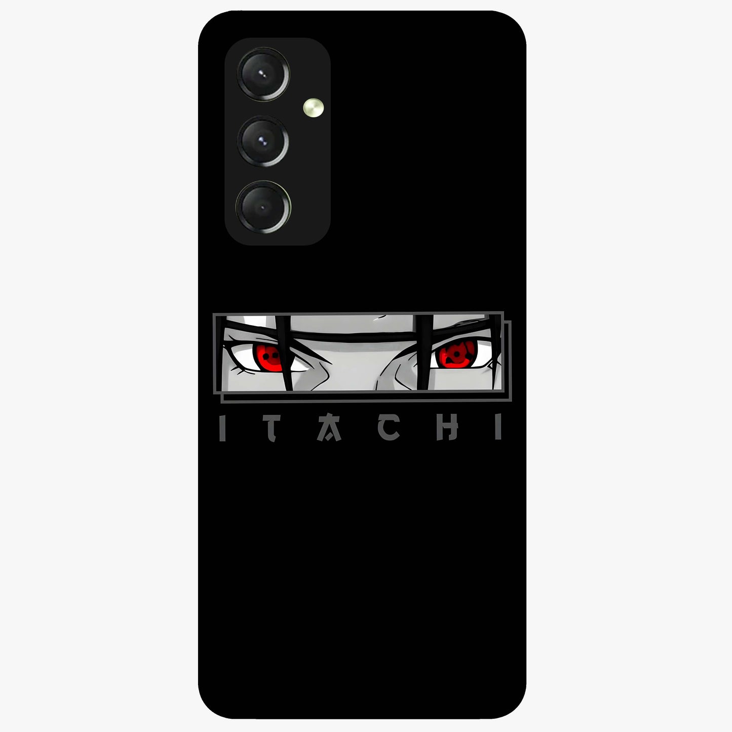 Scarlet Gaze Dominance Glass Case showing flat back view with striking red themed artwork and glossy glass finish.