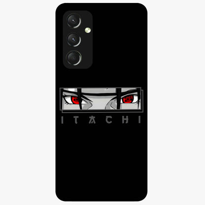 Scarlet Gaze Dominance Glass Case showing flat back view with striking red themed artwork and glossy glass finish.
