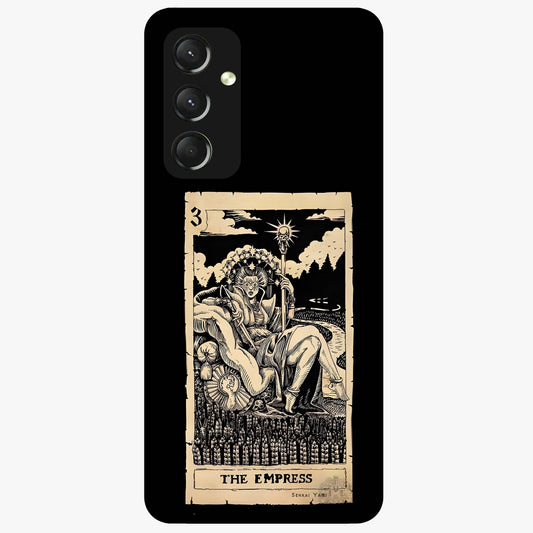 The Empress Glass Case showing flat back view with regal feminine artwork and glossy glass finish.