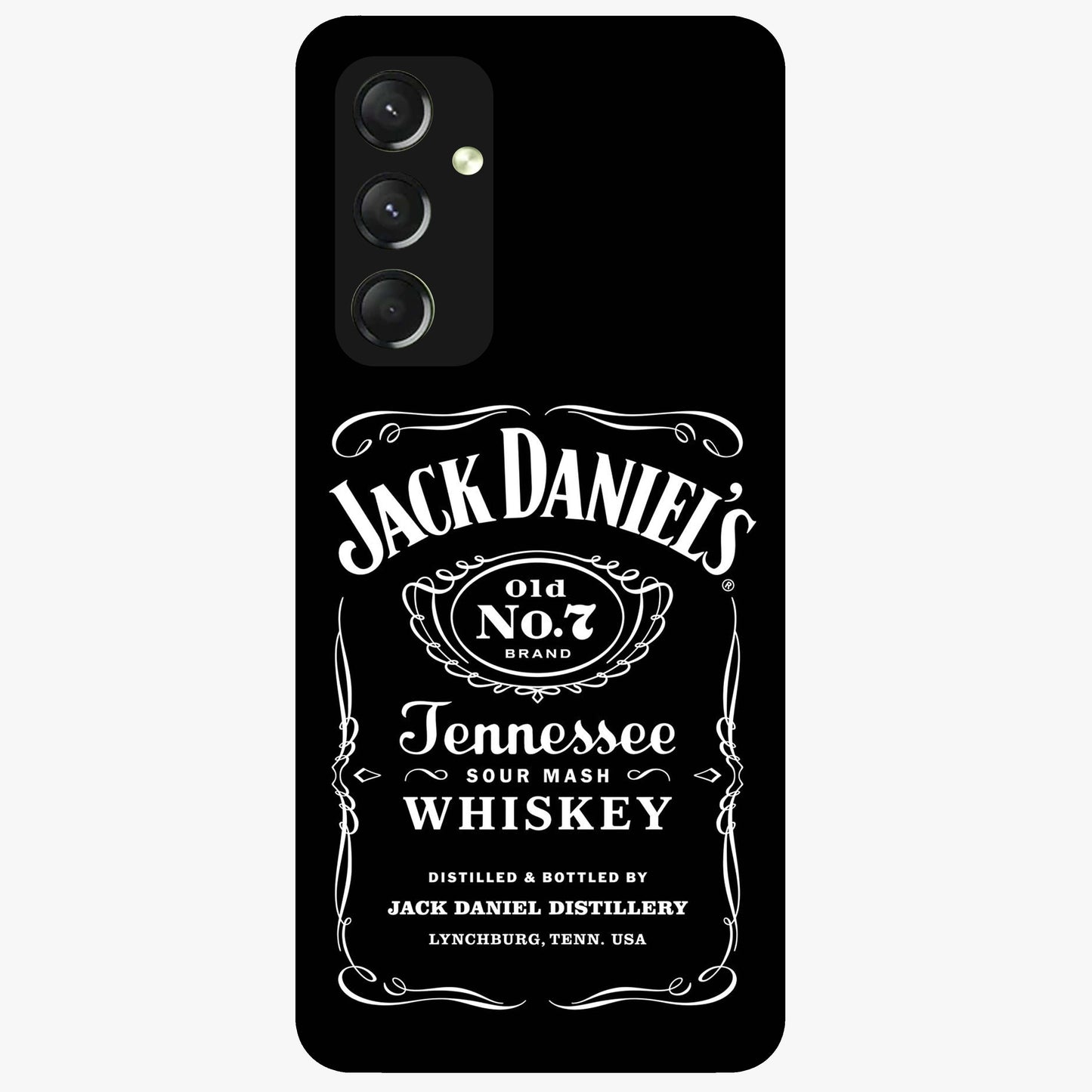Vintage Whiskey Heritage Glass Case showing flat back view with classic whiskey inspired artwork and glossy glass finish.