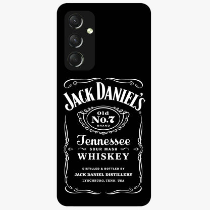 Vintage Whiskey Heritage Glass Case showing flat back view with classic whiskey inspired artwork and glossy glass finish.