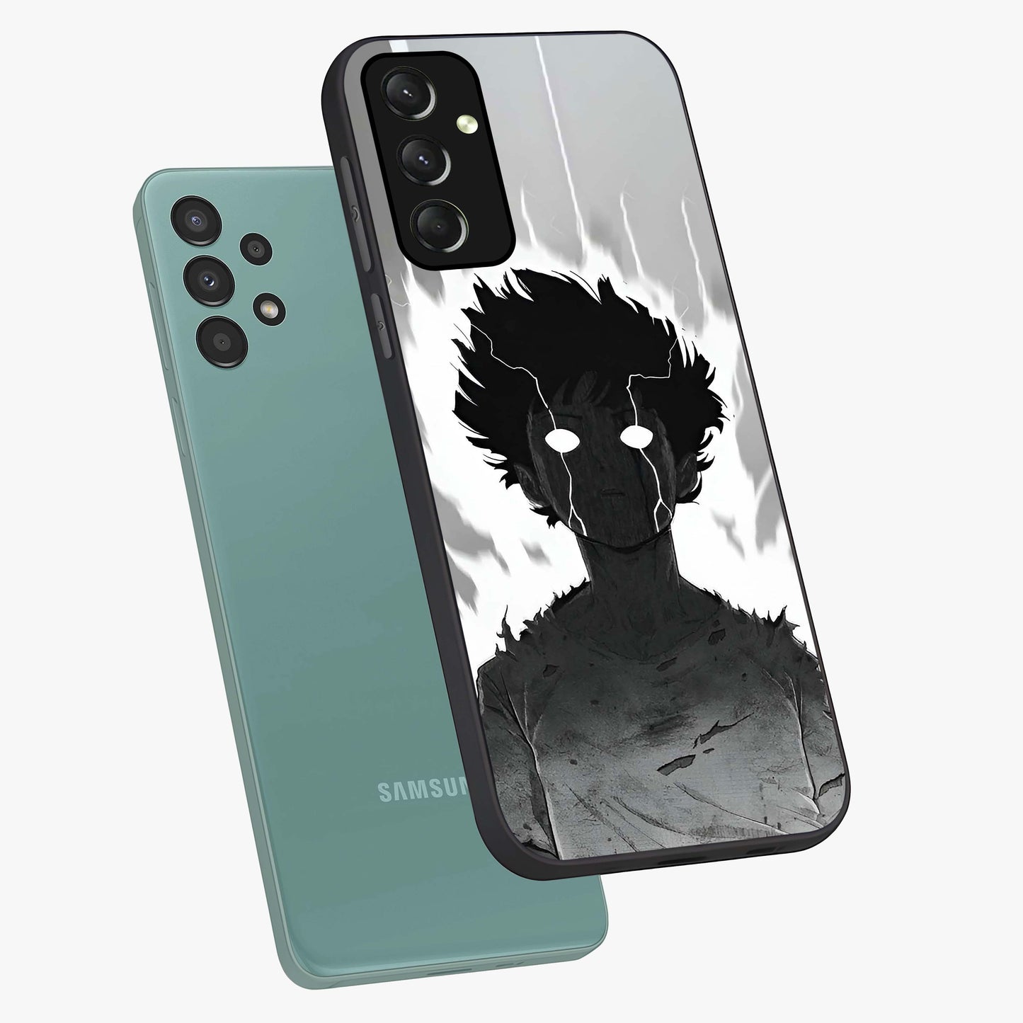 Awakened Inner Rage Glass Case displayed in angled mockup highlighting powerful graphic design and bold artistic theme.