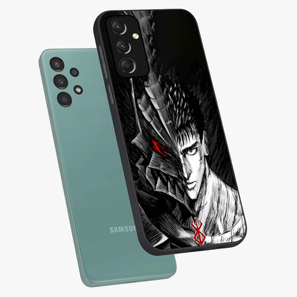 Berserker Blood Oath Glass Case displayed in angled mockup highlighting dark fantasy graphic design and powerful theme.
