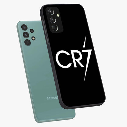 Cr7 Elite Strike Glass Case displayed in angled mockup highlighting powerful sports graphic with bold athletic theme.