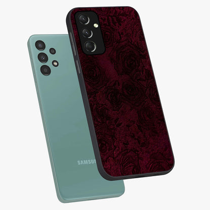 Crimson Fade Flow Glass Case displayed in angled mockup highlighting smooth gradient design with modern aesthetic style.