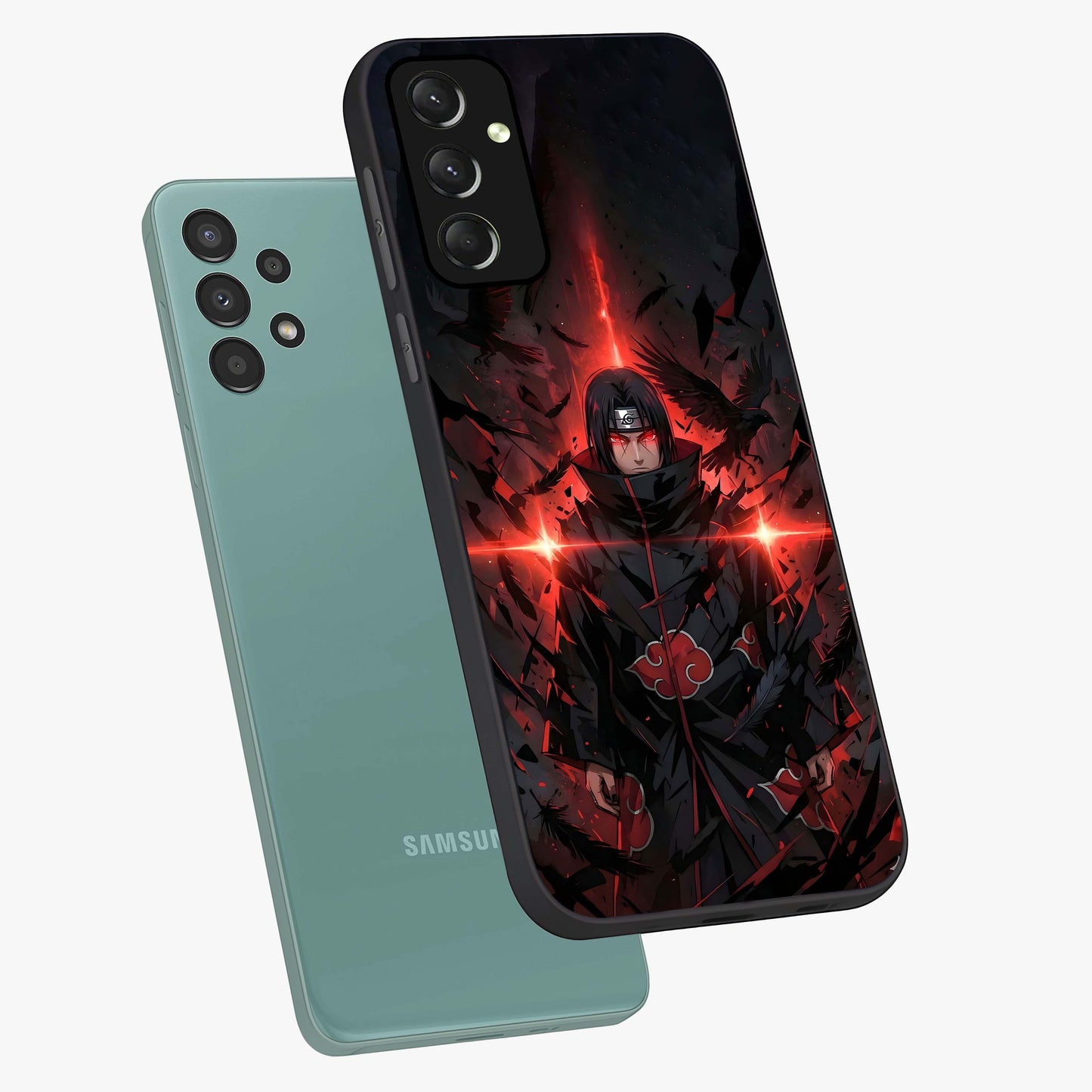 Focused Blade Discipline Glass Case displayed in angled mockup highlighting clean minimal text artwork with modern aesthetic style.