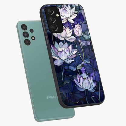Gloss Petal Rush Glass Case displayed in angled mockup highlighting vibrant petal design with elegant floral aesthetic.