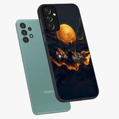 Golden Royal Heritage Glass Case displayed in angled mockup highlighting luxurious heritage design with golden aesthetic style.
