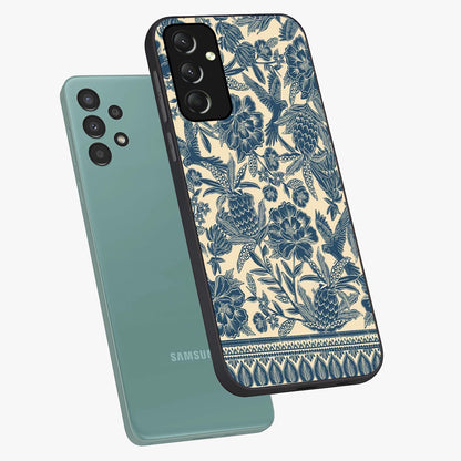 Heirloom Wild Bloom Glass Case displayed in angled mockup highlighting botanical bloom design with classic aesthetic style.