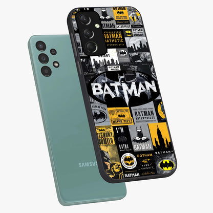 Knight Gotham Rise Glass Case displayed in angled mockup highlighting powerful knight silhouette design with dramatic aesthetic.