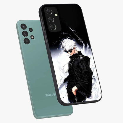Limitless Shadow King Glass Case displayed in angled mockup highlighting dramatic dark hero design with intense aesthetic.