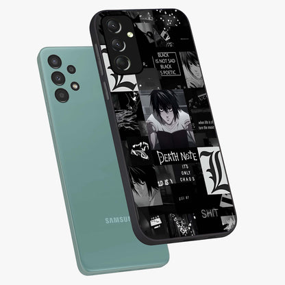Midnight Chaos Mind Glass Case displayed in angled mockup highlighting chaotic artistic design with dramatic midnight aesthetic.