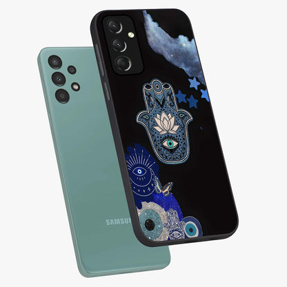 Mystic Hand Aura Glass Case displayed in angled mockup highlighting magical aura design with spiritual aesthetic style.
