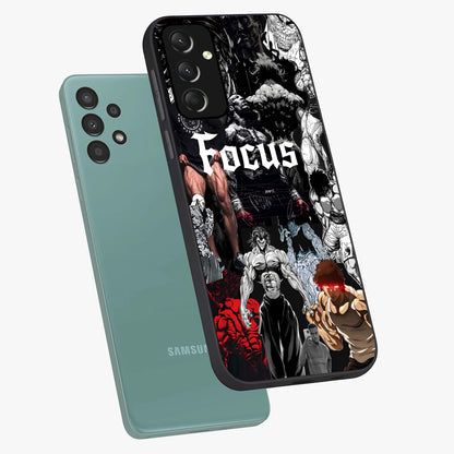 Relentless Power Focus Glass Case displayed in angled mockup highlighting bold statement design with modern aesthetic style.