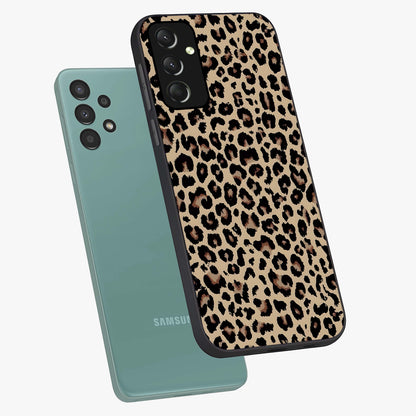 Savage Chic Pattern Glass Case displayed in angled mockup highlighting bold fashion inspired design with chic aesthetic.