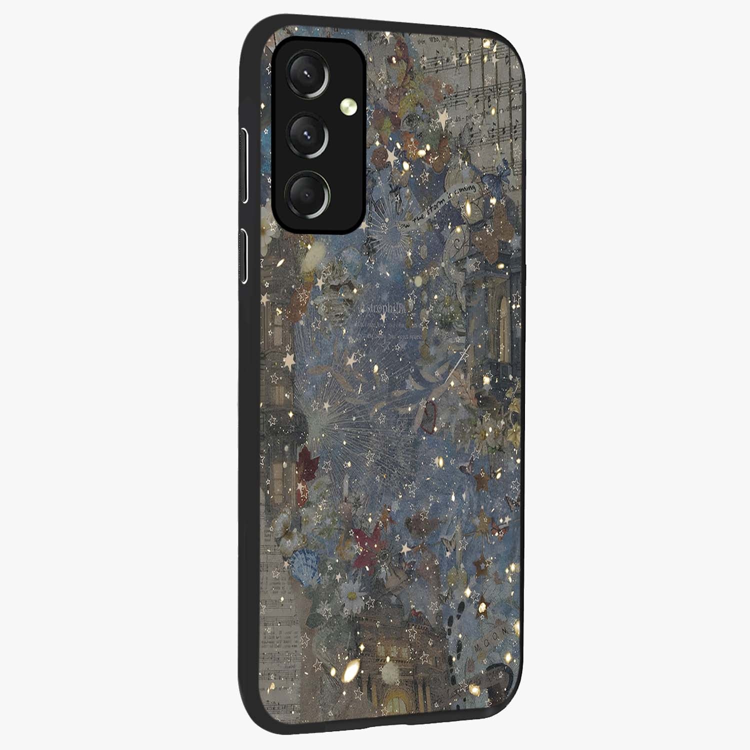 Aesthetic Astrolophia Glass Case upright view showcasing soft aesthetic theme with stylish modern look.
