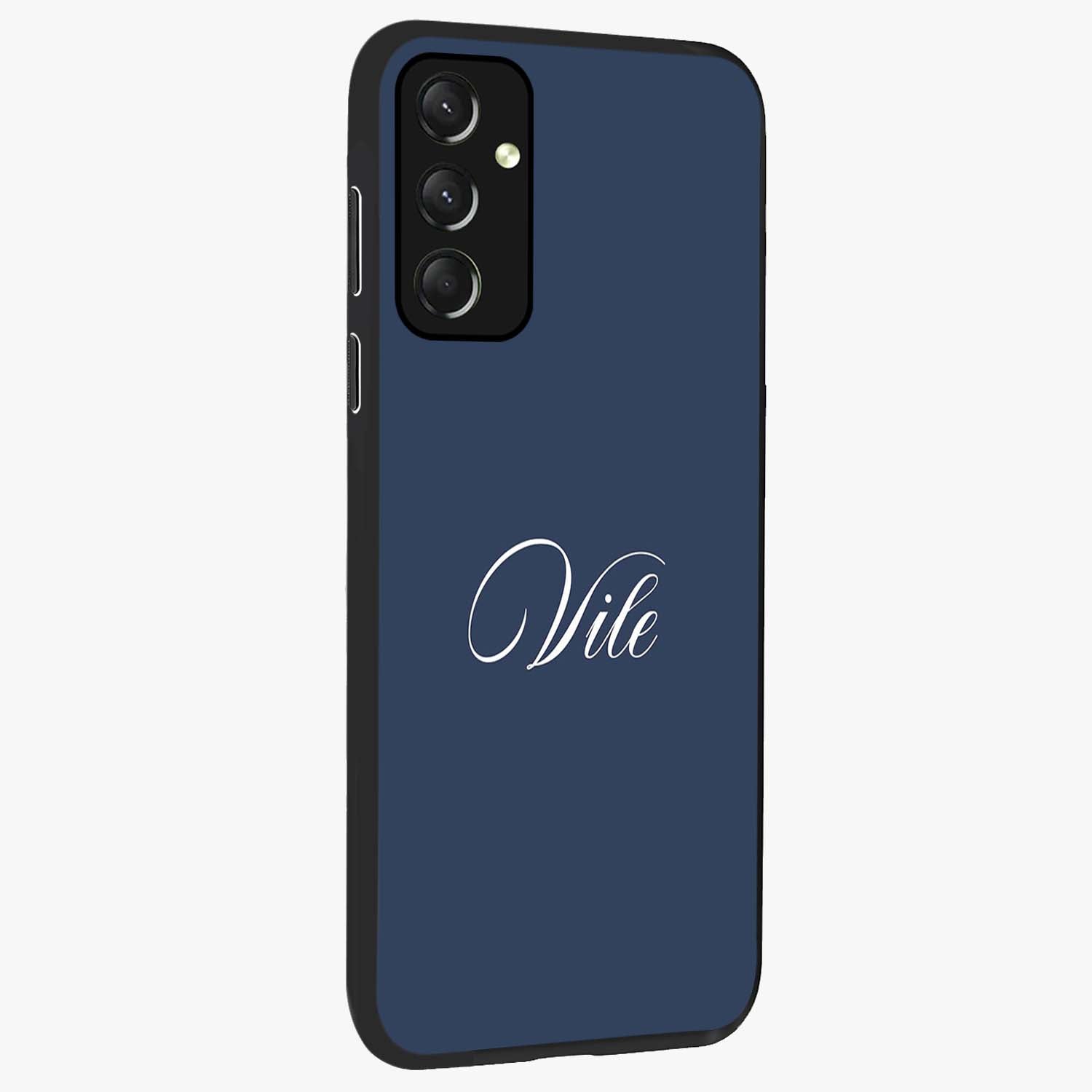 Blue Vintage Floral Pattern Glass Case displayed in angled mockup highlighting classic blue floral pattern and retro aesthetic design.