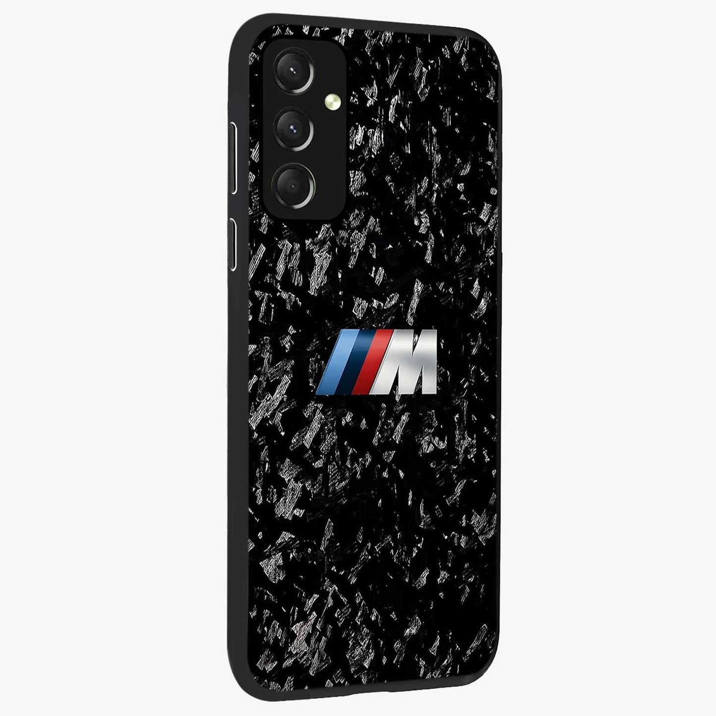 Carbon Speed Mark Glass Case upright view showcasing modern carbon speed graphic with bold automotive theme.