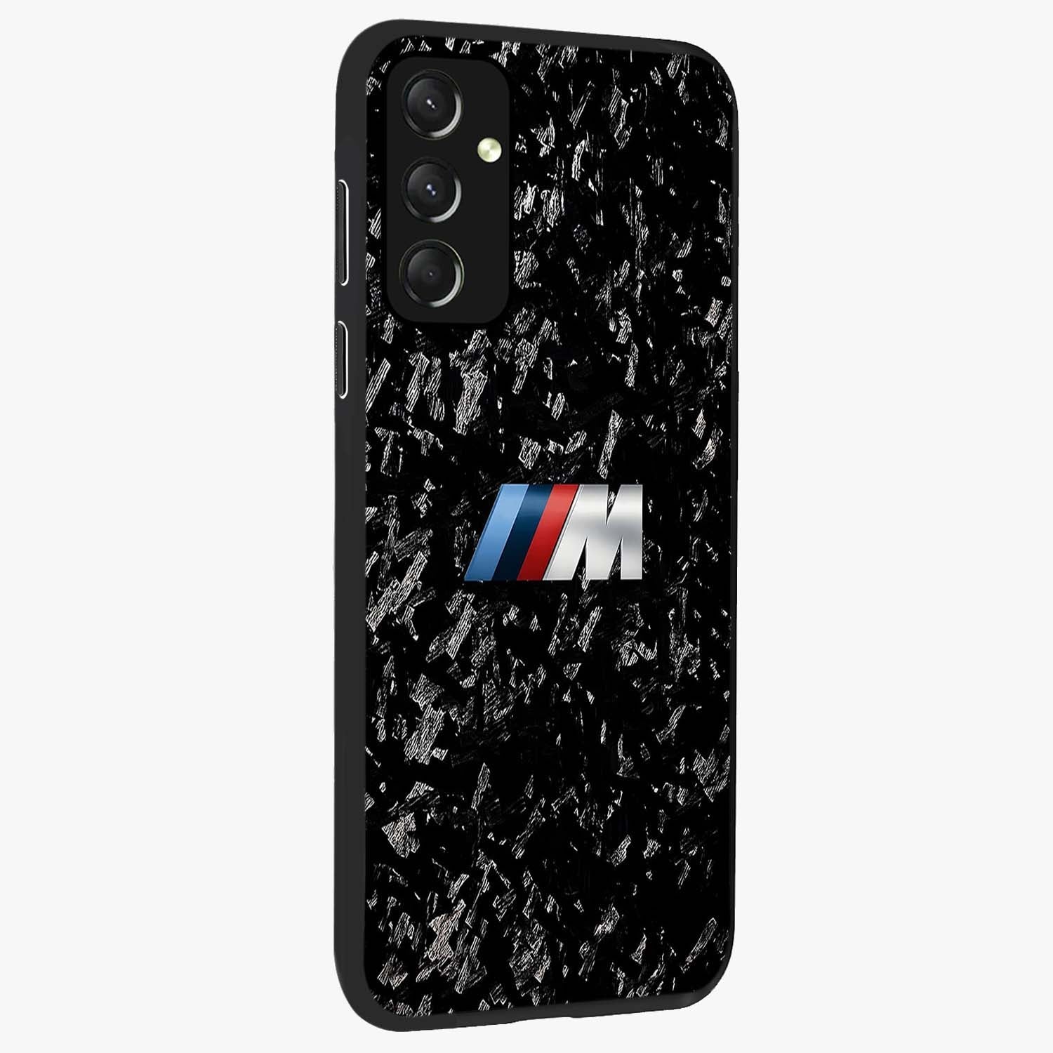 Carbon Speed Mark Glass Case upright view showcasing modern carbon speed graphic with bold automotive theme.