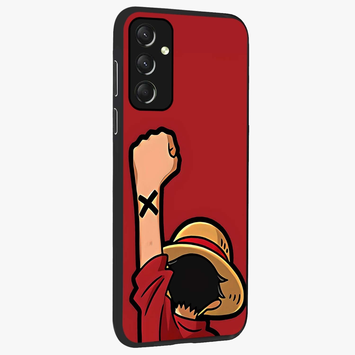 Luffy X Spirit Glass Case upright view showcasing striking anime artwork with adventurous character theme.