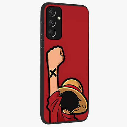 Luffy X Spirit Glass Case upright view showcasing striking anime artwork with adventurous character theme.