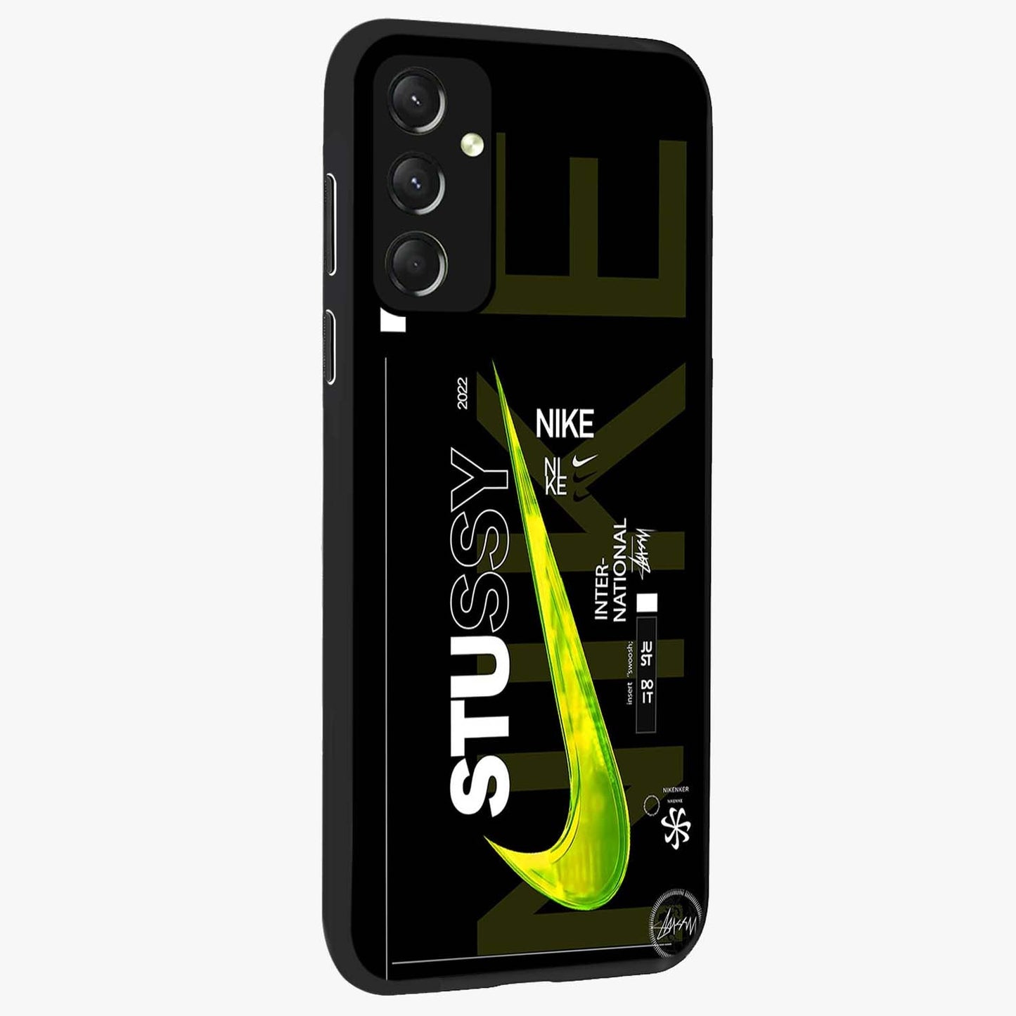 Neon Street Edition Glass Case upright view showcasing colorful neon artwork with modern street culture theme.