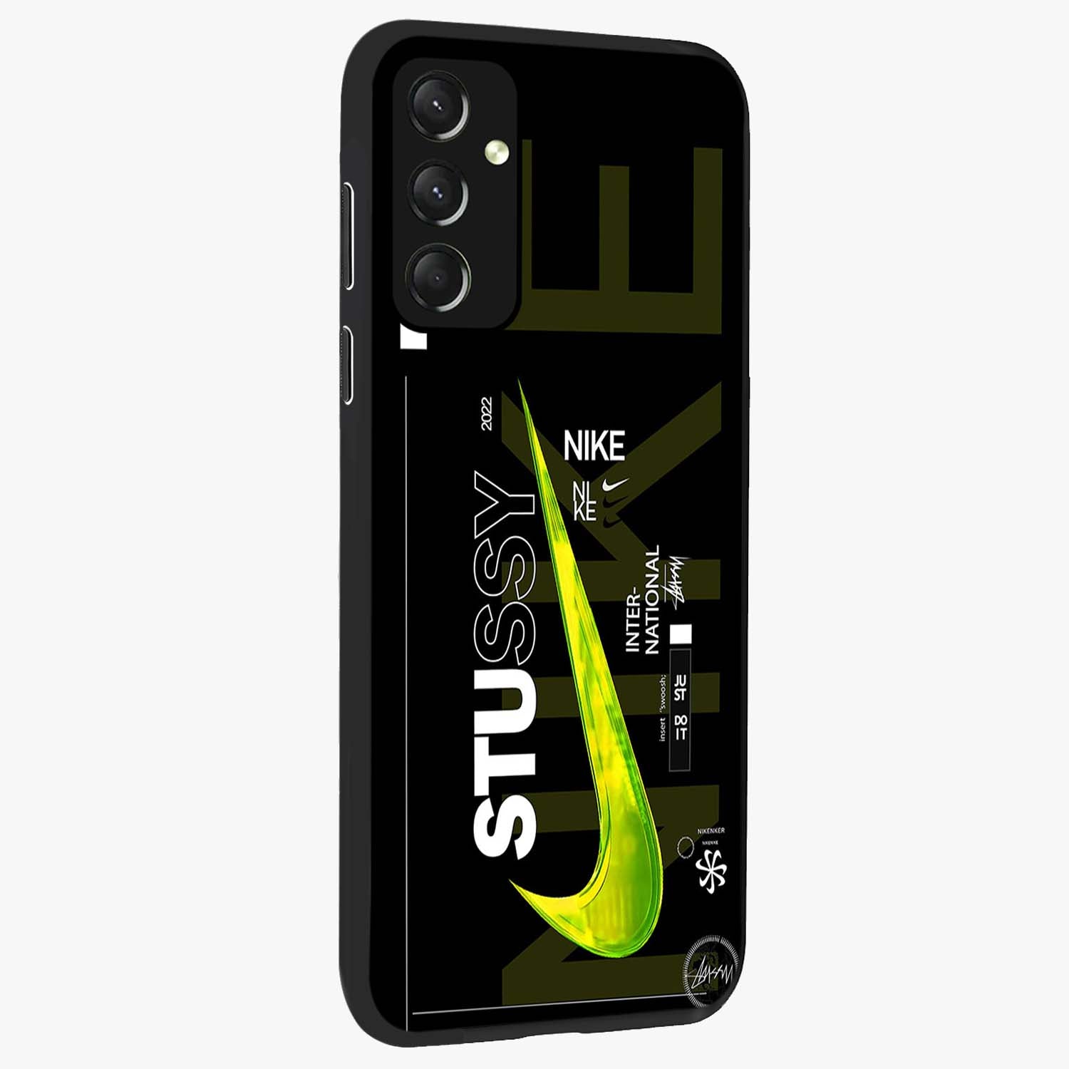 Neon Street Edition Glass Case upright view showcasing colorful neon artwork with modern street culture theme.