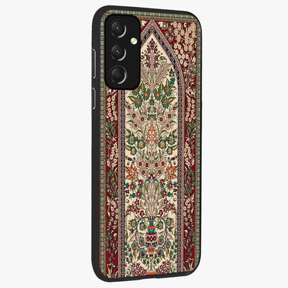 Persian Inspired Glass Case upright view showcasing decorative Persian artwork with rich heritage theme.