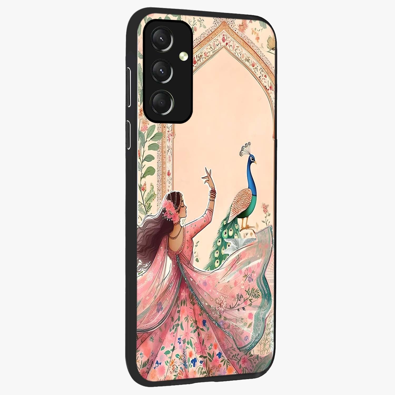 Royal Grace Muse Glass Case upright view showcasing stylish artistic artwork with sophisticated royal theme.