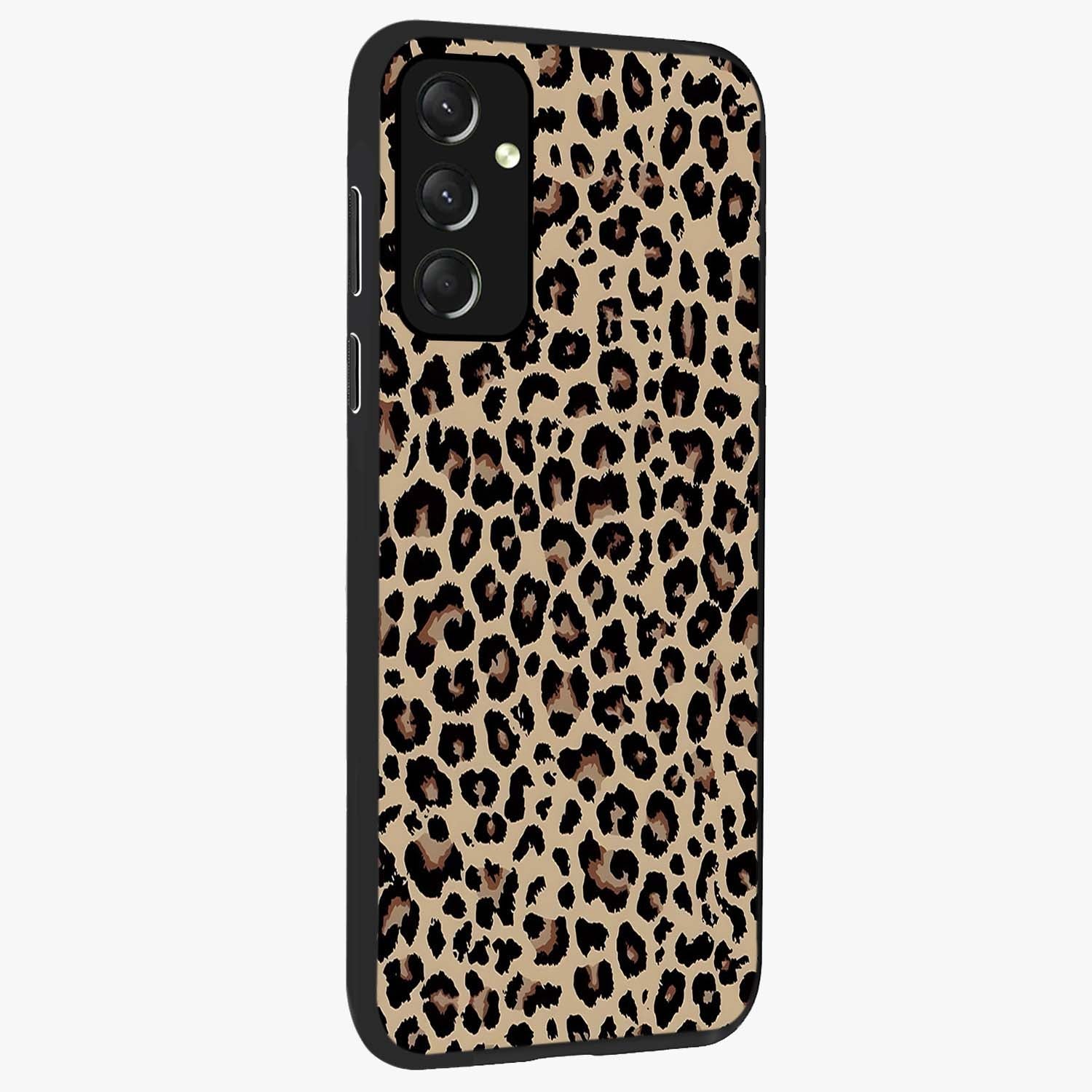 Savage Chic Pattern Glass Case upright view showcasing trendy decorative artwork with edgy fashion theme.
