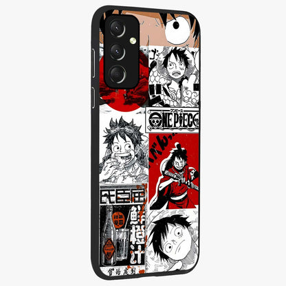 Strawhat Chaos Panels Glass Case upright view showcasing energetic anime artwork with bold adventure theme.