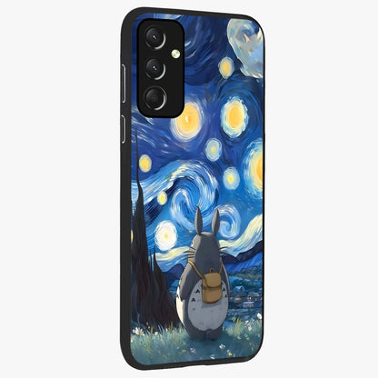 Totoro In Van Gogh Art Glass Case upright view showcasing creative character artwork with painterly artistic theme.