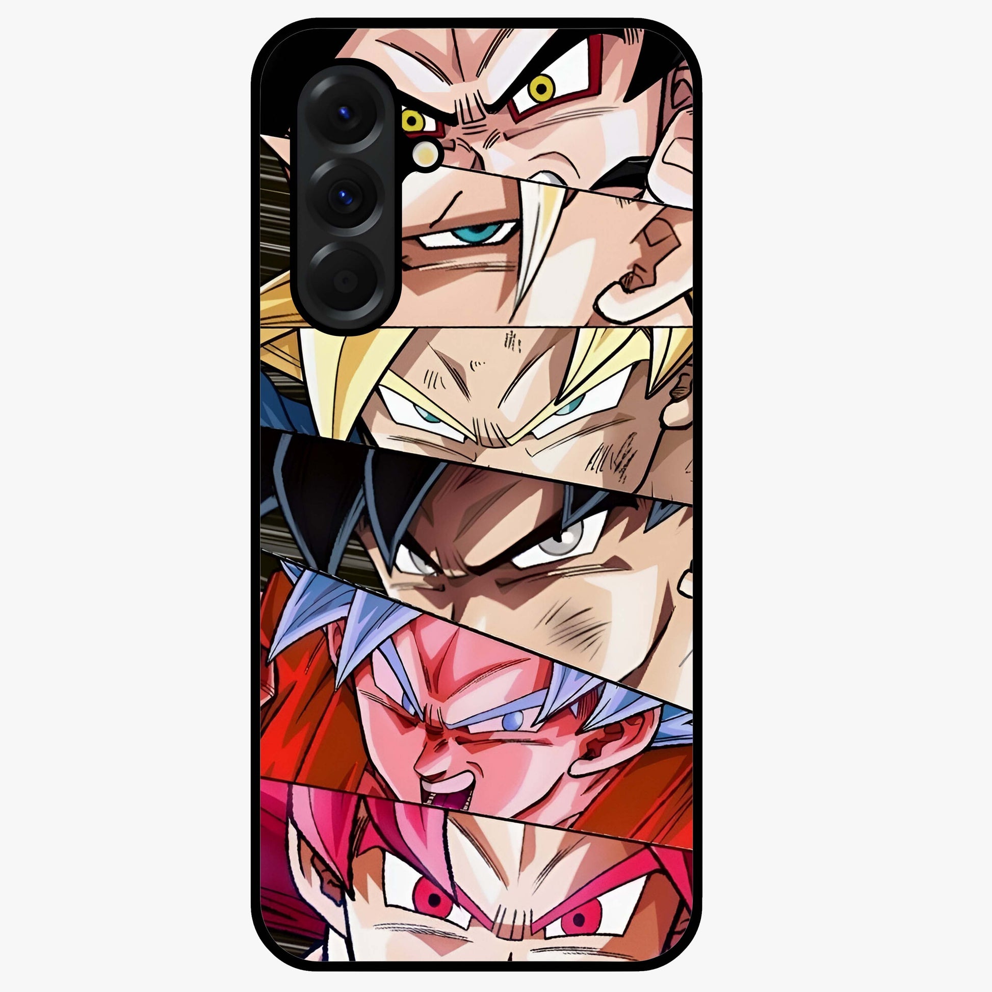 Anime Character Glass Case showing flat back view with vibrant anime artwork and glossy glass finish.