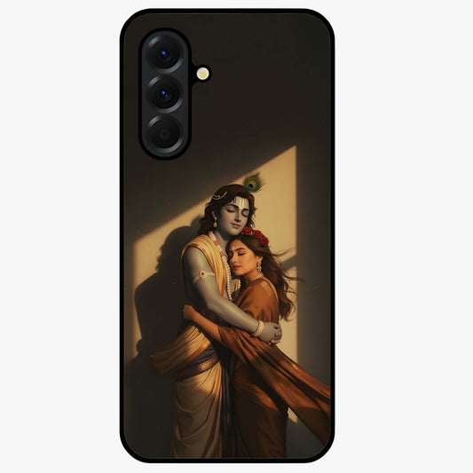 Divine Eternal Love Glass Case showing flat back view with spiritual love themed artwork and glossy glass finish.