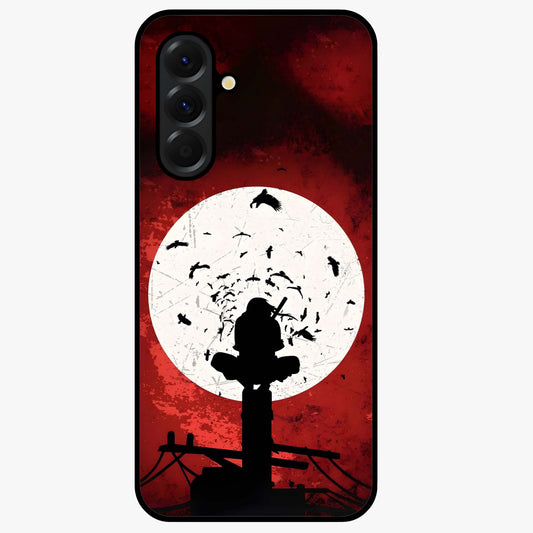 Itachi Limited Edition Naruto Anime Glass Case showing flat back view with iconic anime character artwork and glossy glass finish.