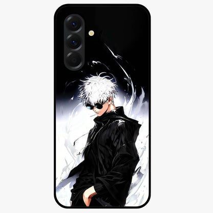 Limitless Shadow King Glass Case showing flat back view with powerful shadow warrior artwork and glossy glass finish.