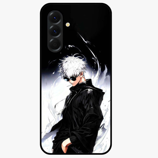 Limitless Shadow King Glass Case showing flat back view with powerful shadow warrior artwork and glossy glass finish.