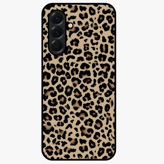 Savage Chic Pattern Glass Case showing flat back view with stylish patterned artwork and glossy glass finish.