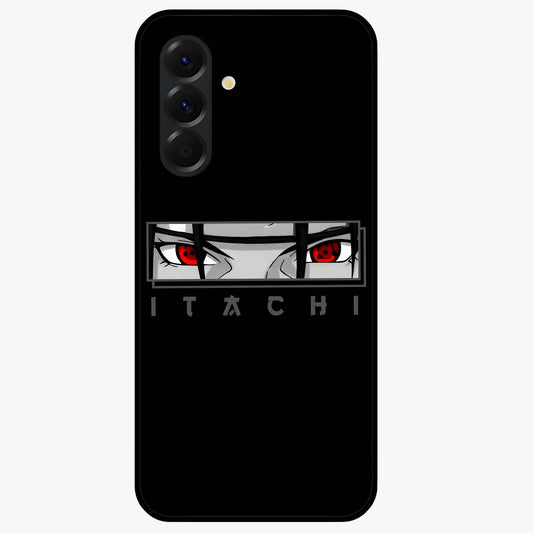 Scarlet Gaze Dominance Glass Case showing flat back view with striking red themed artwork and glossy glass finish.