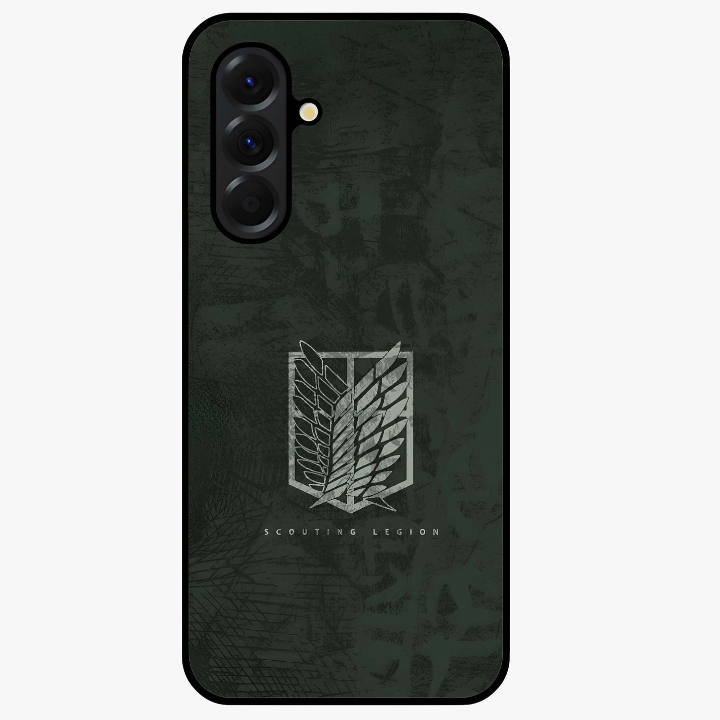 Wings Of Freedom Glass Case showing flat back view with symbolic wings artwork and glossy glass finish.