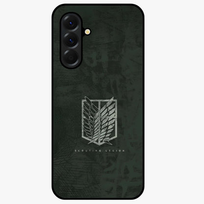 Wings Of Freedom Glass Case showing flat back view with symbolic wings artwork and glossy glass finish.
