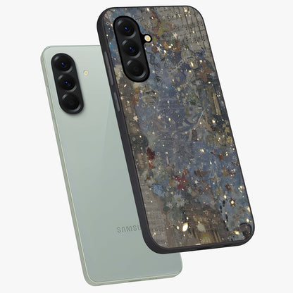 Aesthetic Astrolophia Glass Case displayed in angled mockup highlighting artistic aesthetic elements and smooth glass surface.